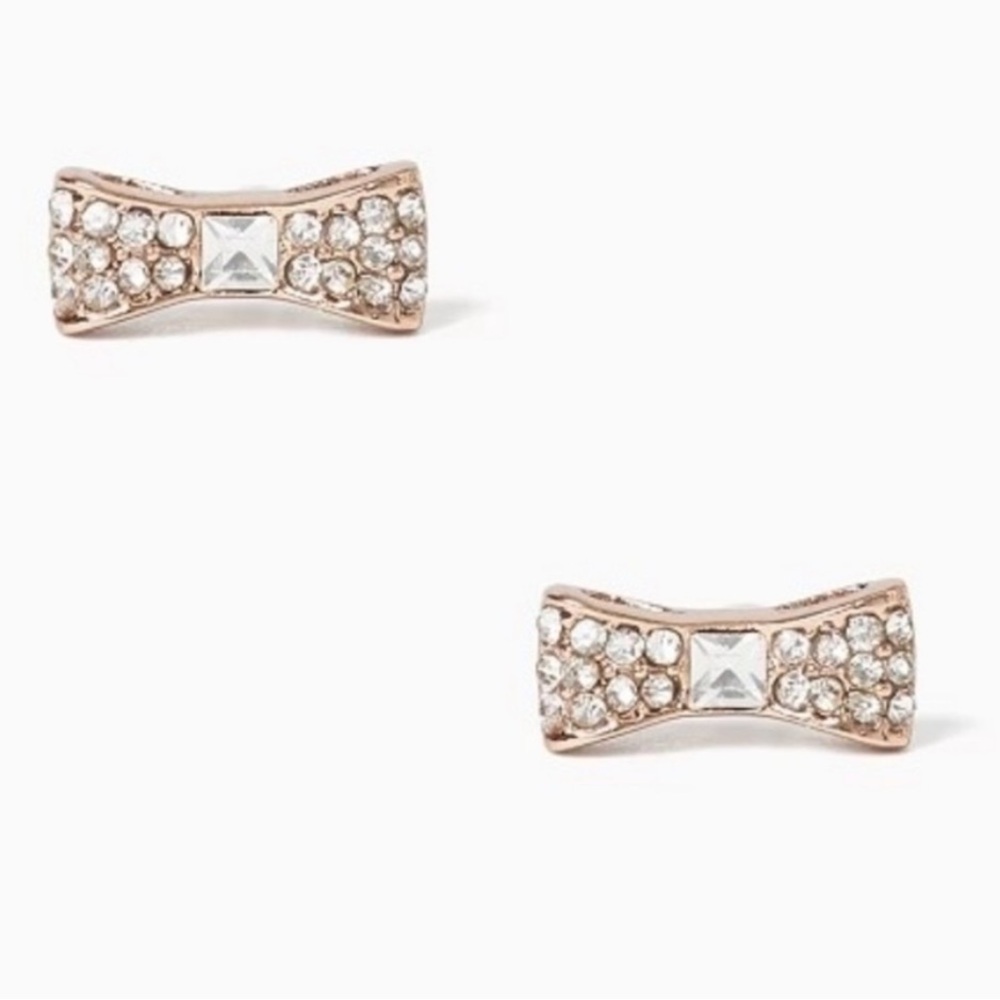 Kate Spade Ready Set Bow Pave Earrings NWT